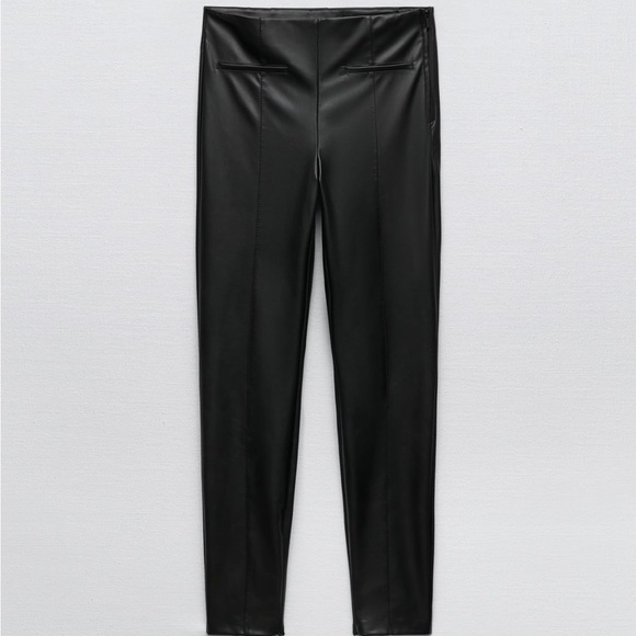 NWOT Zara Efecto Piel Leggings- Small - Picture 1 of 7
